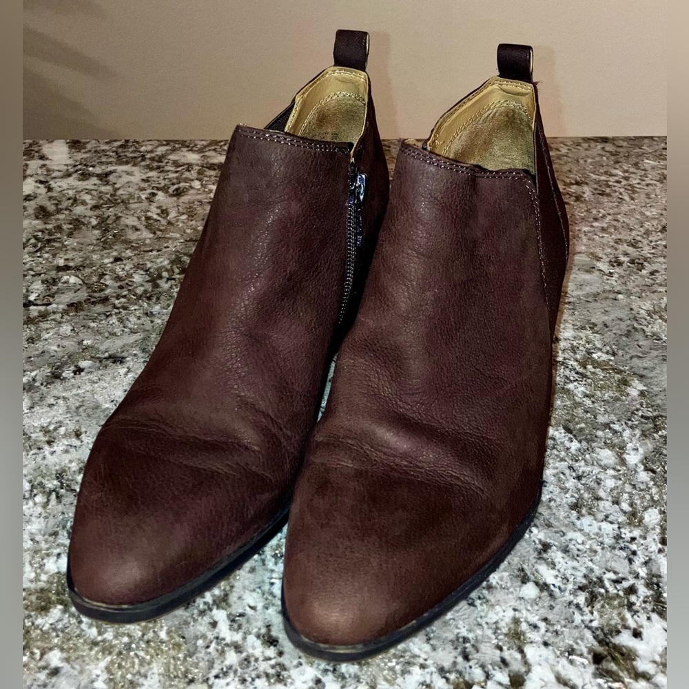 Franco Sarto Brown Heeled Booties Size 8M